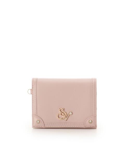 SAMANTHAVEGA（サマンサベガ）の「ロゴ金具折財布（財布・レディース・ブラック/オフホワイト/ピンク/マルチ・FREE）」の3枚目の写真