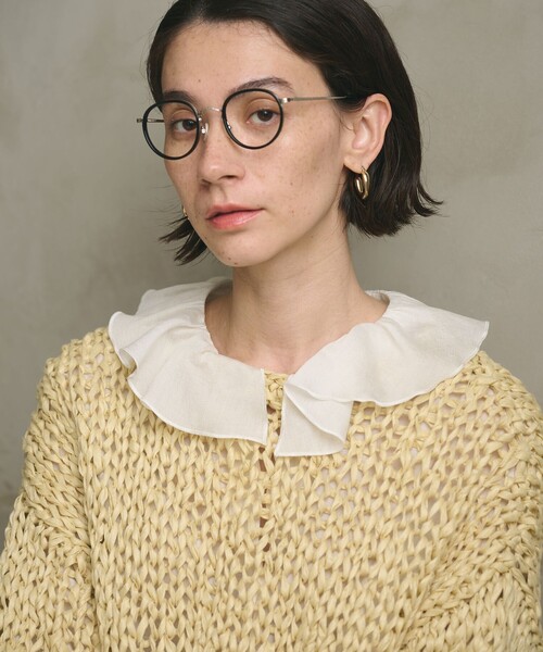 BEAUTY&YOUTH UNITED ARROWS(ビューティーアンドユースユナイテッドアローズ)の「ラッフル スキッパーブラウス(シャツ/ブラウス・レディース・オフホワイト/ブラック・FREE)」の6枚目の写真