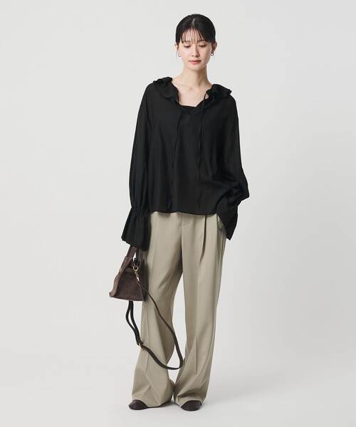 BEAUTY&YOUTH UNITED ARROWS(ビューティーアンドユースユナイテッドアローズ)の「ラッフル スキッパーブラウス(シャツ/ブラウス・レディース・オフホワイト/ブラック・FREE)」の13枚目の写真