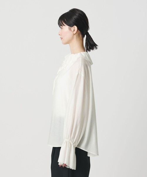 BEAUTY&YOUTH UNITED ARROWS(ビューティーアンドユースユナイテッドアローズ)の「ラッフル スキッパーブラウス(シャツ/ブラウス・レディース・オフホワイト/ブラック・FREE)」の16枚目の写真