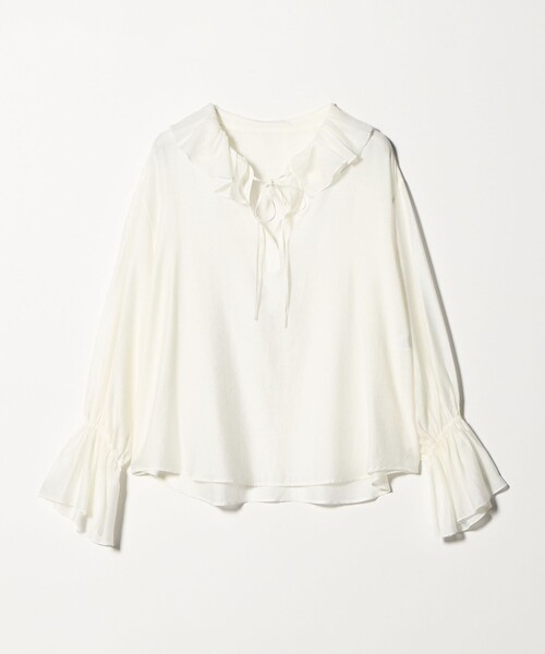 BEAUTY&YOUTH UNITED ARROWS(ビューティーアンドユースユナイテッドアローズ)の「ラッフル スキッパーブラウス(シャツ/ブラウス・レディース・オフホワイト/ブラック・FREE)」の18枚目の写真