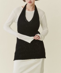 FUULLY STUDIO（フーリィーステューディオ）の「テープヤーンホルターネックミニワンピース（ワンピース）」