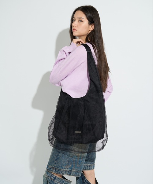 anna sui nyc(アナ スイ エヌ ワイ シー)の「チュールギャザーバッグ(ショルダーバッグ・レディース・パープル/グリーン/ブラック・FREE)」の8枚目の写真