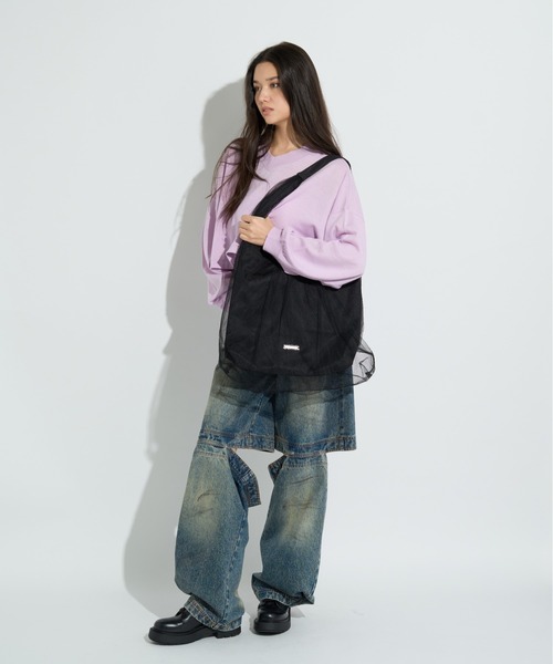 anna sui nyc(アナ スイ エヌ ワイ シー)の「チュールギャザーバッグ(ショルダーバッグ・レディース・パープル/グリーン/ブラック・FREE)」の7枚目の写真