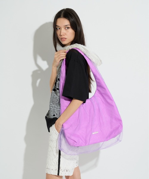 anna sui nyc(アナ スイ エヌ ワイ シー)の「チュールギャザーバッグ(ショルダーバッグ・レディース・パープル/グリーン/ブラック・FREE)」の18枚目の写真