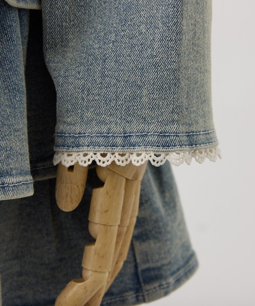 one after another NICE CLAUP(ワンアフターアナザーナイスクラップ)の「【Denim Collection】レースアップティアードミニワンピース(ワンピース・レディース・オフホワイト/ブラック/ブルー系その他・FREE)」の8枚目の写真