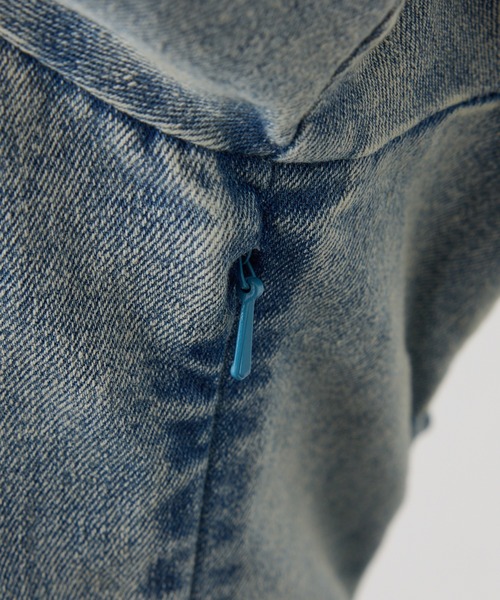 one after another NICE CLAUP(ワンアフターアナザーナイスクラップ)の「【Denim Collection】レースアップティアードミニワンピース(ワンピース・レディース・オフホワイト/ブラック/ブルー系その他・FREE)」の12枚目の写真