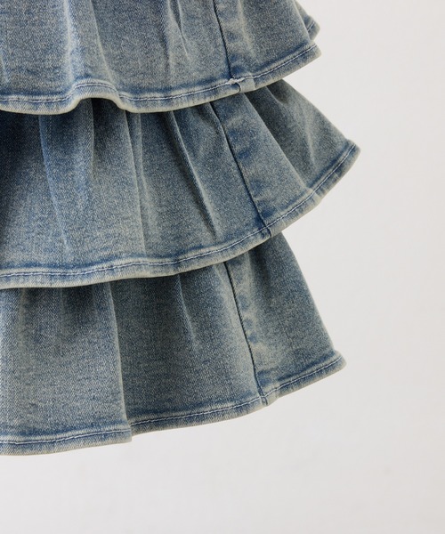 one after another NICE CLAUP(ワンアフターアナザーナイスクラップ)の「【Denim Collection】レースアップティアードミニワンピース(ワンピース・レディース・オフホワイト/ブラック/ブルー系その他・FREE)」の13枚目の写真