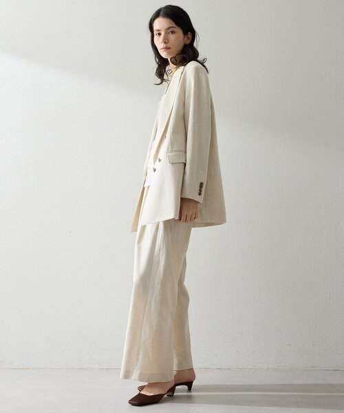 THE PAUSE(ザ ポーズ)の「【THE PAUSE】コットンリネンダブルジャケット/セットアップ可(テーラードジャケット・レディース・ブラック/ベージュ・FREE)」の16枚目の写真