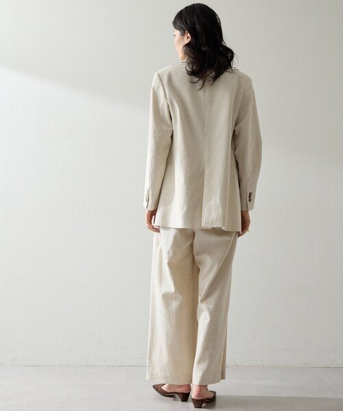 THE PAUSE(ザ ポーズ)の「【THE PAUSE】コットンリネンダブルジャケット/セットアップ可(テーラードジャケット・レディース・ブラック/ベージュ・FREE)」の19枚目の写真
