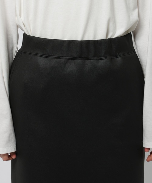 niko and...（ニコアンド）の「シャイニースウェットスカート（スカート・レディース・ネイビー/アイボリー/ブラック・FREE）」の6枚目の写真