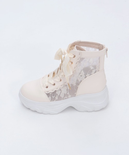 レースハイカットスニーカー（パンプス）｜axes femme（アクシーズ