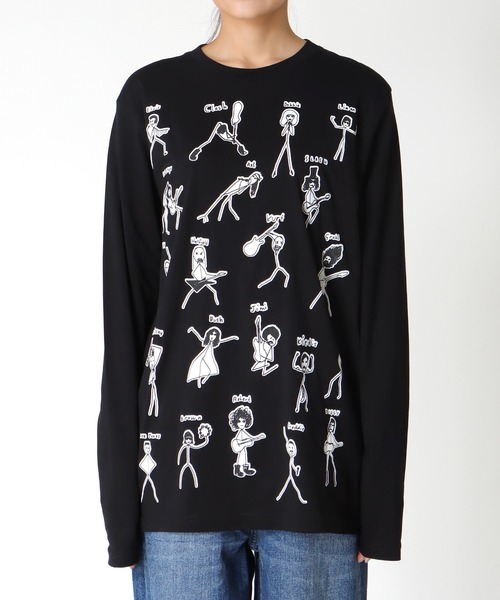 Cepica(セピカ)の「【BLACK SCORE】STICKMEN ROCK UNISEX LONG T(Tシャツ/カットソー・レディース・ブラック・FREE)」の12枚目の写真
