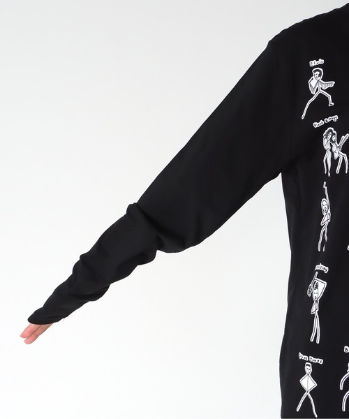 Cepica(セピカ)の「【BLACK SCORE】STICKMEN ROCK UNISEX LONG T(Tシャツ/カットソー・レディース・ブラック・FREE)」の4枚目の写真