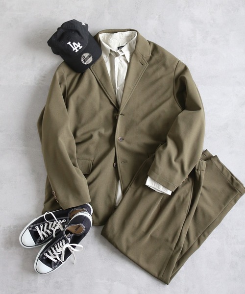 CRAFT STANDARD BOUTIQUE(クラフトスタンダードブティック)の「ジョーゼットセットアップ(セットアップ・メンズ・ベージュ/チャコールグレー/ブラック/カーキ・S/M/L)」の4枚目の写真