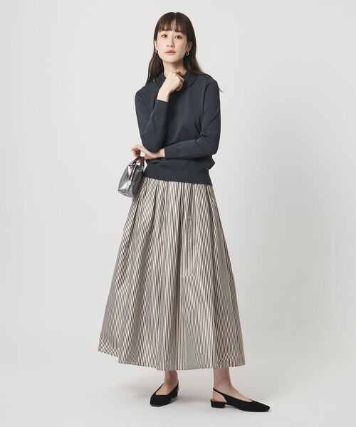 UNITED ARROWS（ユナイテッドアローズ）の「タフタ ボリューム ギャザースカート（スカート・レディース・オフホワイト/ブラック/その他2/その他1・36/38）」の7枚目の写真