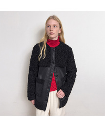 DIAGONAL（ダイアゴナル）の「FUR SHEARLING COAT (black)（ダッフルコート）」