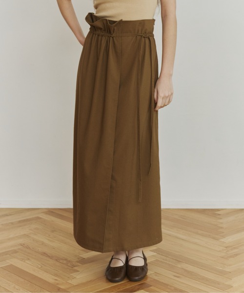 OLUN(オルン)の「multiway wrap skirt/マルチウェイラップスカート(スカート・レディース・アイボリー/ブラウン/ブラック・MEDIUM/SMALL)」の6枚目の写真