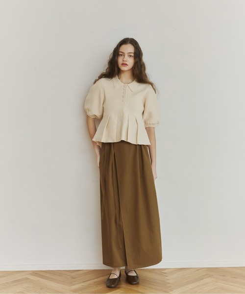 OLUN(オルン)の「multiway wrap skirt/マルチウェイラップスカート(スカート・レディース・アイボリー/ブラウン/ブラック・MEDIUM/SMALL)」の8枚目の写真