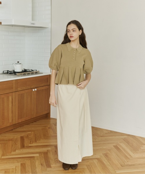 OLUN(オルン)の「multiway wrap skirt/マルチウェイラップスカート(スカート・レディース・アイボリー/ブラウン/ブラック・MEDIUM/SMALL)」の5枚目の写真