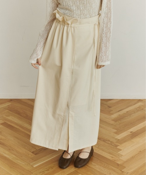 OLUN(オルン)の「multiway wrap skirt/マルチウェイラップスカート(スカート・レディース・アイボリー/ブラウン/ブラック・MEDIUM/SMALL)」の21枚目の写真