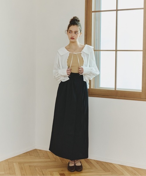 OLUN(オルン)の「multiway wrap skirt/マルチウェイラップスカート(スカート・レディース・アイボリー/ブラウン/ブラック・MEDIUM/SMALL)」の10枚目の写真
