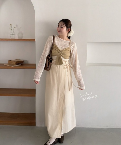 OLUN(オルン)の「multiway wrap skirt/マルチウェイラップスカート(スカート・レディース・アイボリー/ブラウン/ブラック・MEDIUM/SMALL)」の13枚目の写真