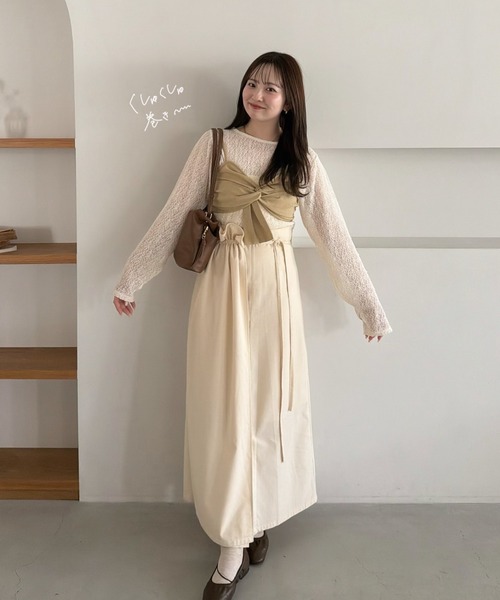 OLUN(オルン)の「multiway wrap skirt/マルチウェイラップスカート(スカート・レディース・アイボリー/ブラウン/ブラック・MEDIUM/SMALL)」の15枚目の写真
