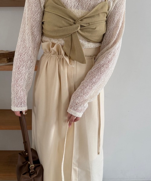 OLUN(オルン)の「multiway wrap skirt/マルチウェイラップスカート(スカート・レディース・アイボリー/ブラウン/ブラック・MEDIUM/SMALL)」の17枚目の写真