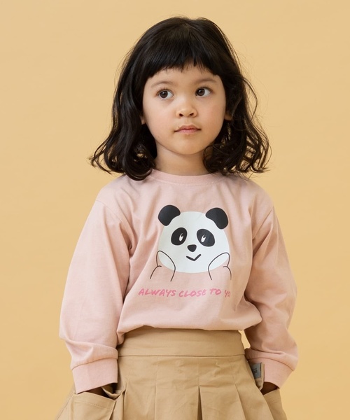 and D. petit main（アンドディープティマイン）の「【365D】OFUZAKEかわいいロンT（Tシャツ/カットソー・キッズ・サックスブルー/オフホワイト/ピンク/イエロー・90cm/100cm/120cm/110cm/130cm/140cm）」の4枚目の写真