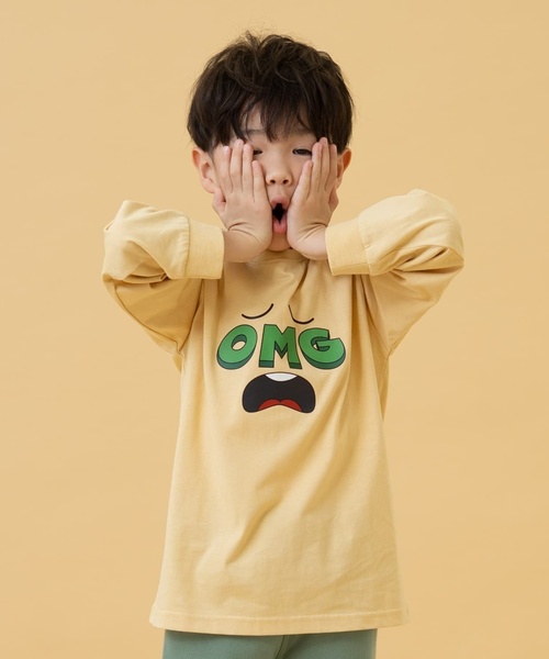 and D. petit main（アンドディープティマイン）の「【365D】OFUZAKEかわいいロンT（Tシャツ/カットソー・キッズ・サックスブルー/オフホワイト/ピンク/イエロー・90cm/100cm/120cm/110cm/130cm/140cm）」の3枚目の写真