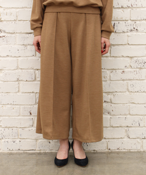CIAOPANIC（チャオパニック）の「【Ciaopanic】Wフェイスロングガウチョパンツ（その他パンツ・レディース・ブラック/ライトグレー/キャメル・FREE）」の3枚目の写真