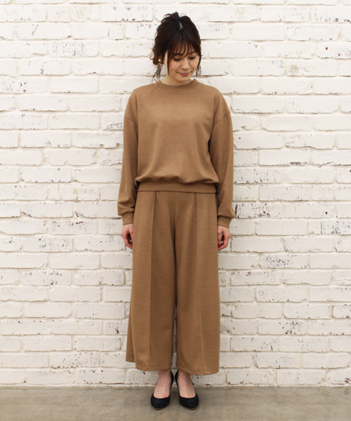 CIAOPANIC（チャオパニック）の「【Ciaopanic】Wフェイスロングガウチョパンツ（その他パンツ・レディース・ブラック/ライトグレー/キャメル・FREE）」の5枚目の写真