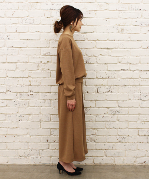 CIAOPANIC（チャオパニック）の「【Ciaopanic】Wフェイスロングガウチョパンツ（その他パンツ・レディース・ブラック/ライトグレー/キャメル・FREE）」の6枚目の写真