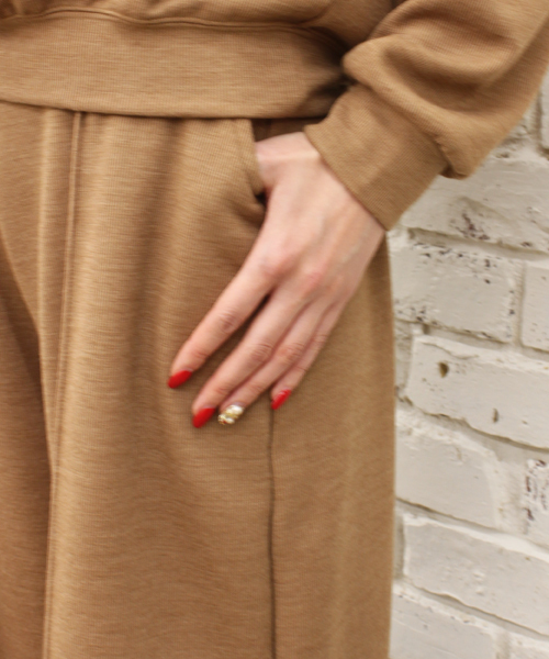 CIAOPANIC（チャオパニック）の「【Ciaopanic】Wフェイスロングガウチョパンツ（その他パンツ・レディース・ブラック/ライトグレー/キャメル・FREE）」の8枚目の写真