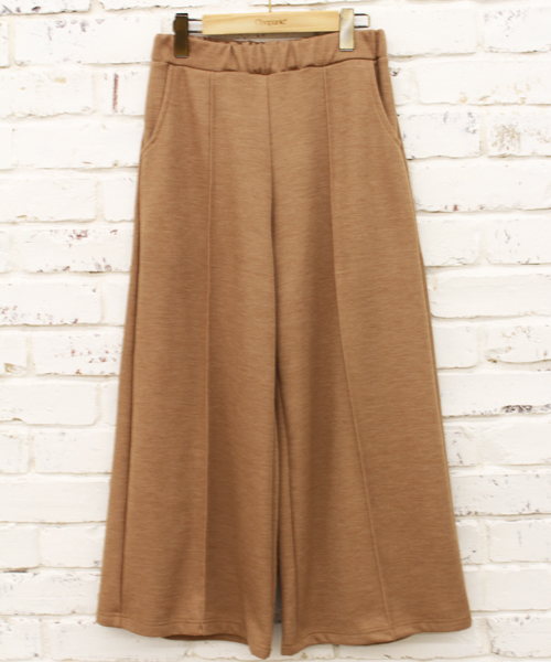 CIAOPANIC（チャオパニック）の「【Ciaopanic】Wフェイスロングガウチョパンツ（その他パンツ・レディース・ブラック/ライトグレー/キャメル・FREE）」の9枚目の写真