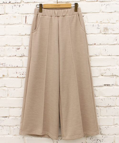 CIAOPANIC（チャオパニック）の「【Ciaopanic】Wフェイスロングガウチョパンツ（その他パンツ・レディース・ブラック/ライトグレー/キャメル・FREE）」の4枚目の写真