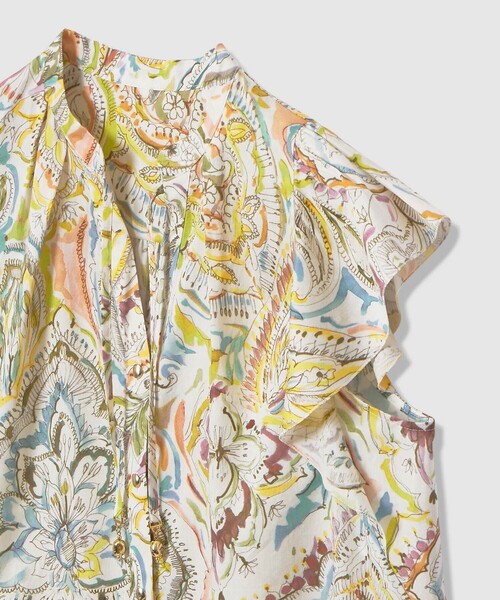 ANAYI（アナイ）の「ペイントペイズリープリントフレア ブラウス（シャツ/ブラウス・レディース・ピンク/マルチ・38/36）」の5枚目の写真