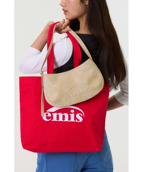 EMIS(イミス)の「LOGO EMBOSSED TOTE BAG(トートバッグ・レディース・ブラック/ライトブルー/ベージュ/ピンク・FREE)」の21枚目の写真