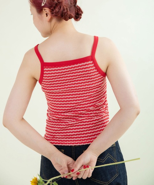 セール】ドットシャーリングジャガード キャミソール（キャミソール