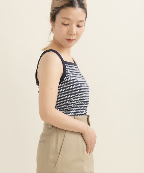 CHILD WOMAN(チャイルドウーマン)の「ドットシャーリングジャガード キャミソール(キャミソール・レディース・ネイビー/レッド・FREE)」の20枚目の写真