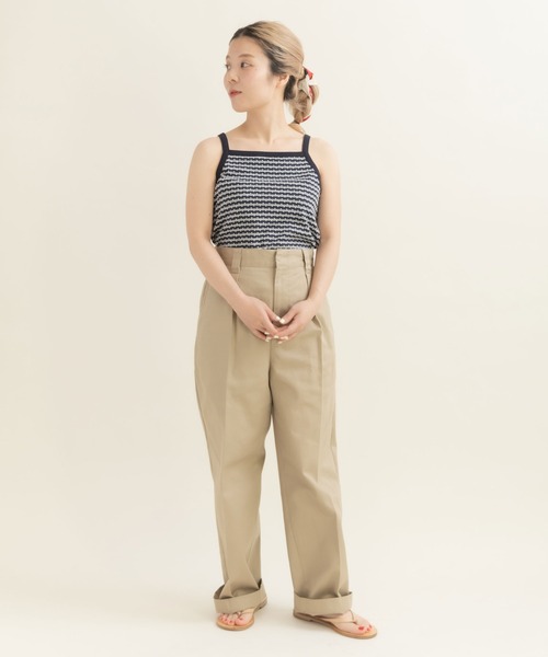 CHILD WOMAN(チャイルドウーマン)の「ドットシャーリングジャガード キャミソール(キャミソール・レディース・ネイビー/レッド・FREE)」の22枚目の写真