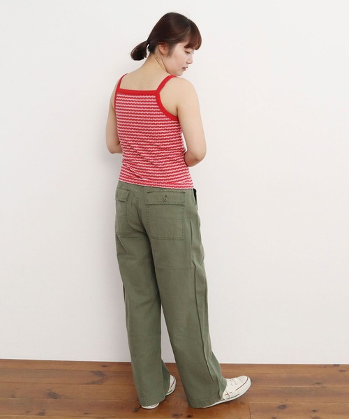 CHILD WOMAN(チャイルドウーマン)の「ドットシャーリングジャガード キャミソール(キャミソール・レディース・ネイビー/レッド・FREE)」の8枚目の写真