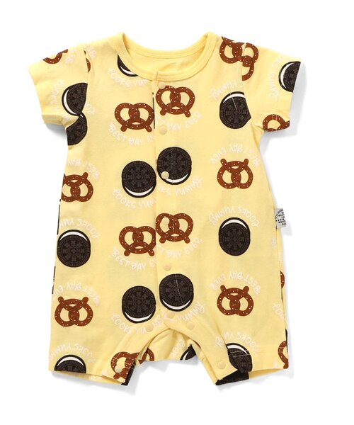 BREEZE（ブリーズ）の「総柄ロンパス　マイファーストブリーズ（ロンパース・キッズ・レッド/イエロー/ミント/アイボリー/キャメル/レインボー/チャコール/ブルー/クリーム/オレンジ・80/70/60）」の6枚目の写真