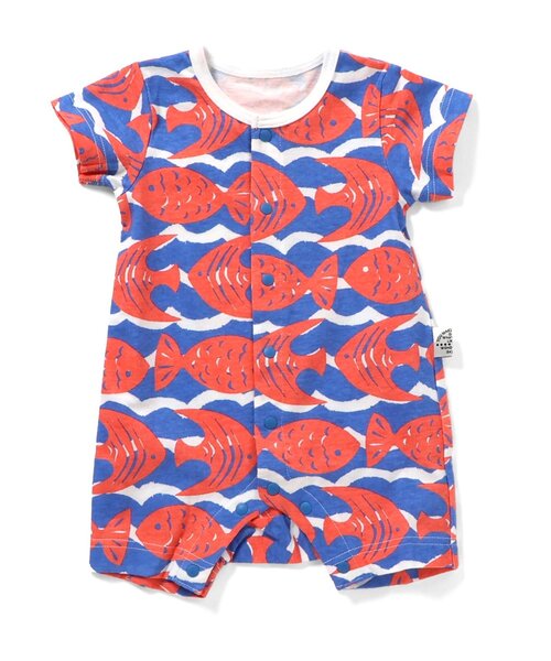 BREEZE（ブリーズ）の「総柄ロンパス　マイファーストブリーズ（ロンパース・キッズ・レッド/イエロー/ミント/アイボリー/キャメル/レインボー/チャコール/ブルー/クリーム/オレンジ・80/70/60）」の9枚目の写真