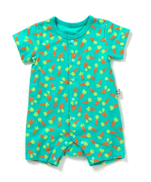 BREEZE（ブリーズ）の「総柄ロンパス　マイファーストブリーズ（ロンパース・キッズ・レッド/イエロー/ミント/アイボリー/キャメル/レインボー/チャコール/ブルー/クリーム/オレンジ・80/70/60）」の4枚目の写真