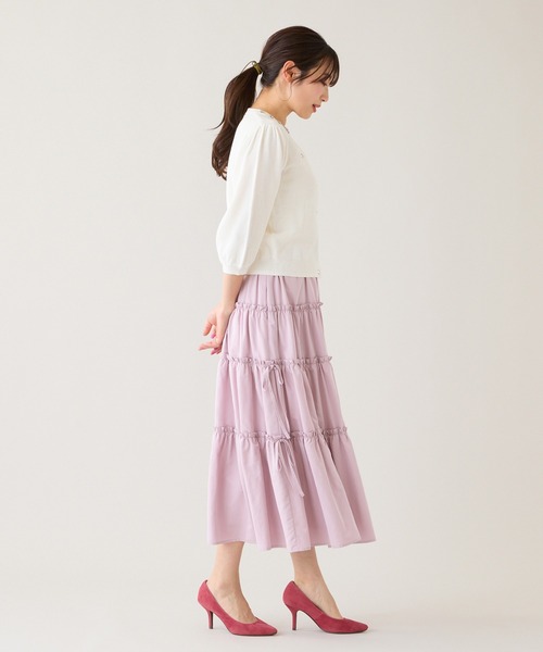 Rose Tiara（ローズティアラ）の「ダブルフリルティアードスカート（スカート・レディース・ブラック/ベージュ/ピンク・38/42/46）」の18枚目の写真