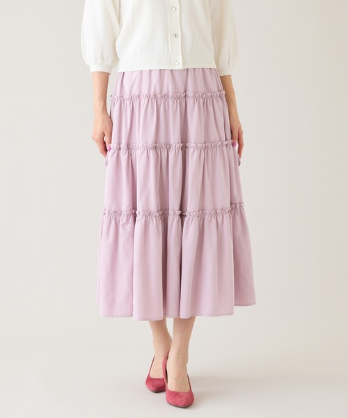 Rose Tiara（ローズティアラ）の「ダブルフリルティアードスカート（スカート・レディース・ブラック/ベージュ/ピンク・38/42/46）」の11枚目の写真