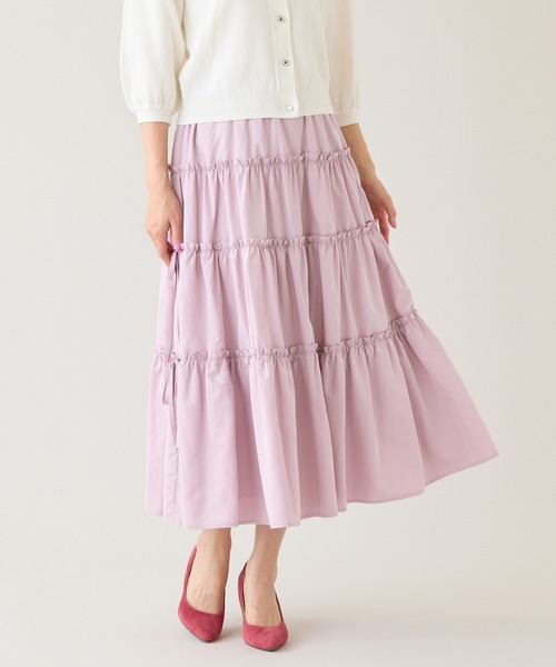 Rose Tiara（ローズティアラ）の「ダブルフリルティアードスカート（スカート・レディース・ブラック/ベージュ/ピンク・38/42/46）」の12枚目の写真