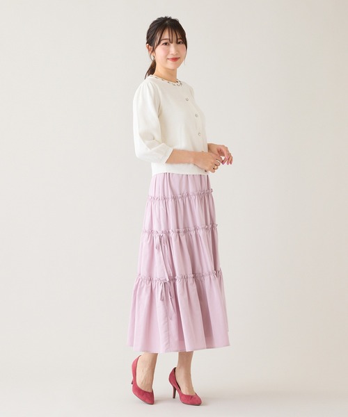 Rose Tiara（ローズティアラ）の「ダブルフリルティアードスカート（スカート・レディース・ブラック/ベージュ/ピンク・38/42/46）」の22枚目の写真